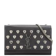 Pre-owned Leather shoulder-bags Saint Laurent Vintage , Black , Dames