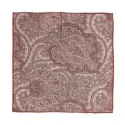 Paisley Jacquard Koraalrode Zijden Tas Brunello Cucinelli , Red , Here...