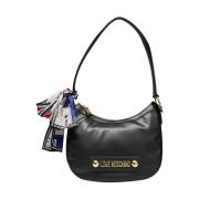 Kleurrijke Sjaal Handtas met Rits Love Moschino , Black , Dames