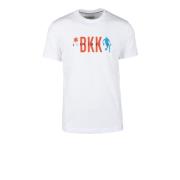 Katoen Elastaan T-shirt Bikkembergs , White , Heren