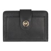 Korrelig Leren Portemonnee met Drukknoopsluiting Michael Kors , Black ...