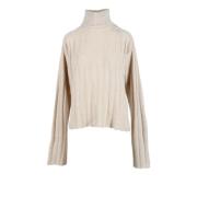 Cashmere Blend Gebreide Trui Marella , Beige , Dames