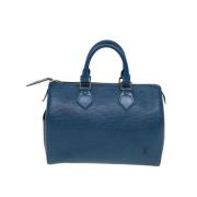 Pre-owned Leather handbags Louis Vuitton Vintage , Blue , Dames