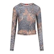 Grafische Print Longsleeve Top Diesel , Multicolor , Dames