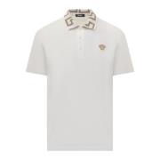 Klassieke Polo Shirt voor Mannen Versace , White , Heren