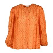 Blouse L'Autre Chose , Orange , Dames