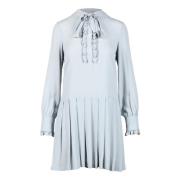 Zijde Acetaat Jurk Eleventy , Blue , Dames