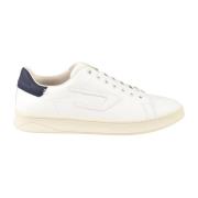 Rubber en leren sneakers Diesel , White , Heren