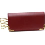 Pre-owned Leather key-holders Cartier Vintage , Brown , Dames