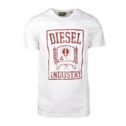 Witte T-shirt voor heren Diesel , White , Heren