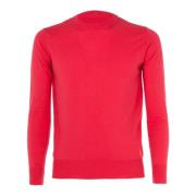 Heren Crewneck Lange Mouw Trui Cashmere Company , Red , Heren