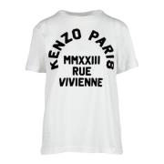 Paris T-shirt 100% Katoen Kenzo , White , Dames