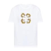 Leopard Print Crew Neck T-shirt Givenchy , White , Dames