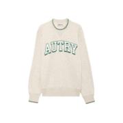 Vintage American College Stijl Sweatshirt Autry , Beige , Heren