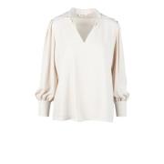 Polyester Stijlvolle Maglia Shirt Think! , White , Dames