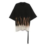 Zwarte Jersey T-shirt met Print Rick Owens , Black , Heren