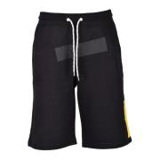 Katoenen Bermuda Shorts Bikkembergs , Black , Heren