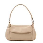 Pre-owned Leather shoulder-bags Prada Vintage , Beige , Dames