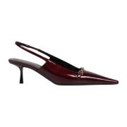 Lakleren pumps met spoolhak Saint Laurent , Red , Dames