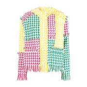 Colorblock Tweed Jas Msgm , Multicolor , Dames