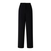 Gabardine Front Button Broek Zwart Armani Exchange , Black , Dames