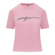 Stijlvolle T-shirts Msgm , Pink , Dames