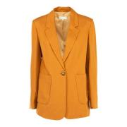 Dames Knoopsluiting Blazer Jas Patrizia Pepe , Orange , Dames