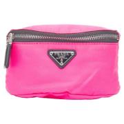 Pre-owned Nylon clutches Prada Vintage , Pink , Dames