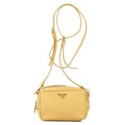 Pre-owned Leather prada-bags Prada Vintage , Yellow , Dames