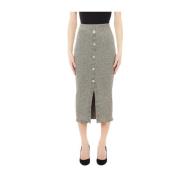 Grijze Gebreide Midi Rok Liu Jo , Gray , Dames