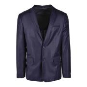 Elegante Wollen Blend Blazer Jas Paolo Pecora , Blue , Heren