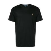 Aangepaste slim fit t-shirt Ralph Lauren , Black , Heren