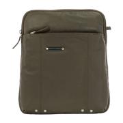 Platte Leren Tas voor Mannen Piquadro , Green , Heren