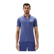 Gedrukt Poloshirt - Korte Mouwen Emporio Armani EA7 , Blue , Heren