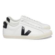 Logo Leren Sneakers Veja , White , Dames