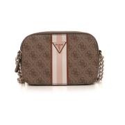 Kleine Noelle Schoudertas met Logo Guess , Beige , Dames