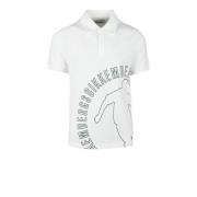 Katoen Elastaan Polo Shirt Bikkembergs , White , Heren