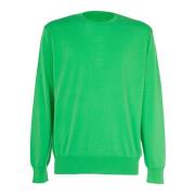 Heren Crewneck Trui met Lange Mouwen Cashmere Company , Green , Heren