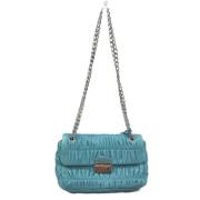 Pre-owned Leather prada-bags Prada Vintage , Blue , Dames