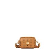 Aren Schoudertas in Visetos MCM , Brown , Dames