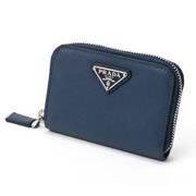 Pre-owned Leather wallets Prada Vintage , Blue , Dames