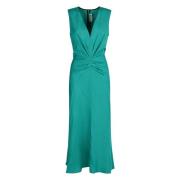 Elegante Viscose Jurk met V-hals Victoria Beckham , Green , Dames