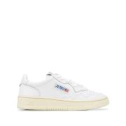 Witte Leren Sneakers Hoge Zool Autry , White , Dames