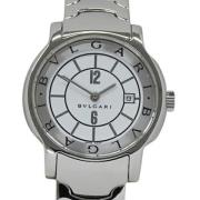 Pre-owned Stainless Steel watches Bvlgari Vintage , White , Dames