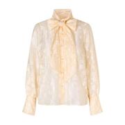 Bloemenpatroon Delicate Shirt Cras , Beige , Dames