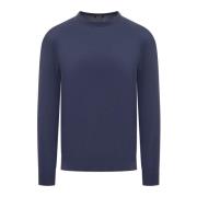 Premium Crewneck Sweater Ermenegildo Zegna , Blue , Heren