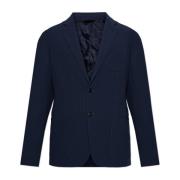 Blazer met open revers Giorgio Armani , Blue , Heren