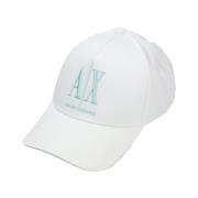 Geborduurde Katoenen Logocap - Wit Armani Exchange , White , Heren