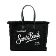 Geweven Zwarte Tote Tas MC2 Saint Barth , Black , Dames