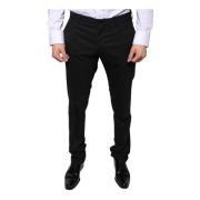 Zwarte Skinny Dress Pants met rits Dolce & Gabbana , Black , Heren